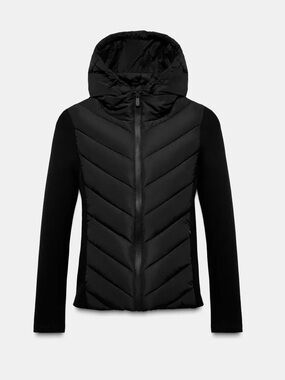 Zara Black Quilted Hooded Puffer Jacket
